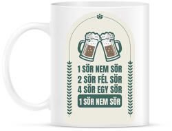 printfashion 1 SÖR NEM SÖR - Bögre - Fehér (9628915)
