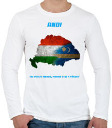 printfashion magyar székely mintázat névre szóló - Férfi hosszú ujjú póló - Fehér (12743097)