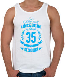 printfashion kamasz-35-cyan - Férfi atléta - Fehér (598979)