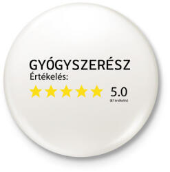 printfashion Gyógyszerész értékelés - Kitűző, hűtőmágnes - Fehér (7299652)