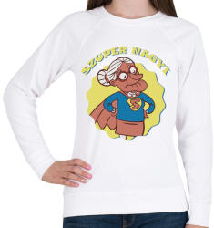 printfashion Szuper nagyi - Női pulóver - Fehér (4375767)