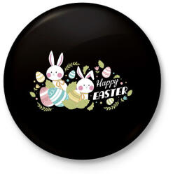 printfashion husvét25 - Kitűző, hűtőmágnes - Fekete (6615521)