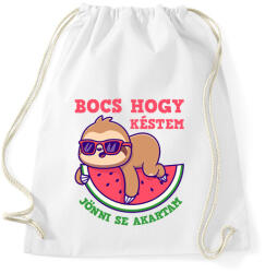 printfashion Bocs hogy késtem - Sportzsák, Tornazsák - Fehér (16269628)
