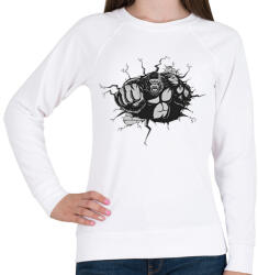 printfashion Gorilla - Női pulóver - Fehér (2280902)