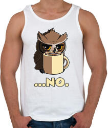 printfashion Kávés bagoly - Férfi atléta - Fehér (13830300)