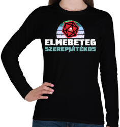 printfashion Elmebeteg szerepjátékos - Női hosszú ujjú póló - Fekete (5434829)
