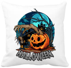 printfashion Halloween tökös minta - Párnahuzat, Díszpárnahuzat - Fehér (9454867)
