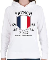 printfashion French 2022 - Női kapucnis pulóver - Fehér (10791704)