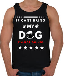 printfashion HA NEM VIHETEM A KUTYÁM NEM MEGYEK - Férfi atléta - Fekete (1573471)