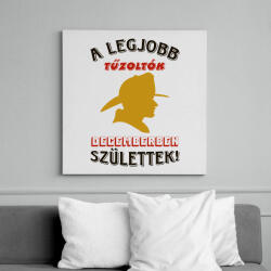 printfashion Tűzoltó szülinapja december - Vászonkép - Fehér (6639437)