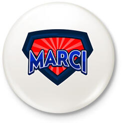 printfashion MARCI - Kitűző, hűtőmágnes - Fehér (10880634)