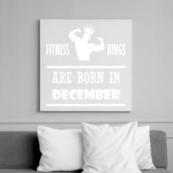 printfashion Fitnessz királyok decemberben születtek - Vászonkép - Fehér (6625992)