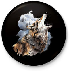 printfashion Farkas - Kitűző, hűtőmágnes - Fekete (16519146)