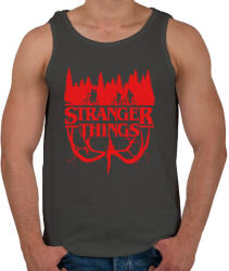 printfashion Stranger Things piros - Férfi atléta - Sötétszürke (4292175)