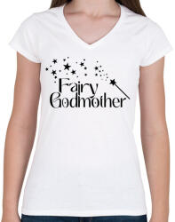 printfashion Fairy Godmother - Női V-nyakú póló - Fehér (16552626)