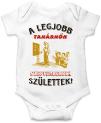 printfashion Tanárnő szülinapja szeptember - Baba Body - Fehér (5748266)