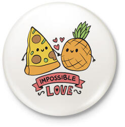 printfashion Lehetetlen szerelem - Kitűző, hűtőmágnes - Fehér (11890220)