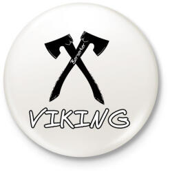 printfashion viking - Berserker - Kitűző, hűtőmágnes - Fehér (3089575)