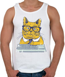 printfashion Dolgozó cica - Férfi atléta - Fehér (16615956)