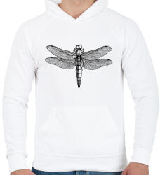 printfashion Szitakötő - Férfi kapucnis pulóver - Fehér (9411101)
