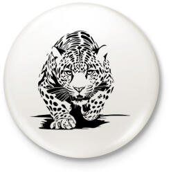 printfashion leopárd - Kitűző, hűtőmágnes - Fehér (16142483)