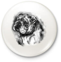 printfashion angol bulldog - Kitűző, hűtőmágnes - Fehér (5703304)