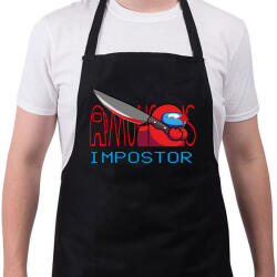 printfashion Among us IMPSTOR - Kötény - Fekete (4937461)