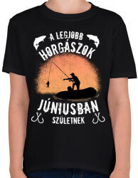 printfashion a legjobb horgászok - Gyerek póló - Fekete (4986083)