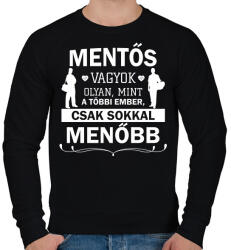 printfashion Mentős vagyok - Menő - Férfi pulóver - Fekete (9124015)