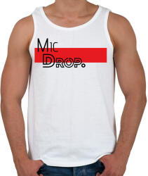 printfashion 4. testvér - Mic Drop. - Férfi atléta - Fehér (7014876)