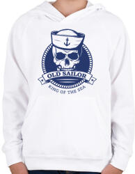 printfashion Old sailor - Gyerek kapucnis pulóver - Fehér (13270727)