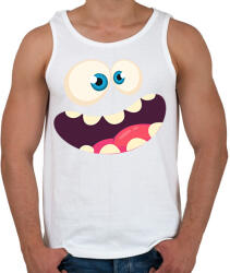 printfashion Vigyorgó fej - Férfi atléta - Fehér (6538868)