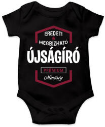 printfashion Újságíró prémium minőség - Baba Body - Fekete (1467200)
