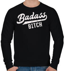 printfashion Badass b*tch - Férfi pulóver - Fekete (2114870)