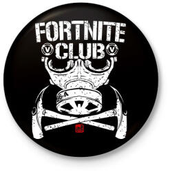 printfashion Fortnite Club - Kitűző, hűtőmágnes - Fekete (3094797)