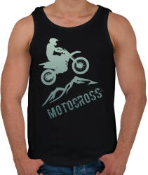printfashion Motocross - Férfi atléta - Fekete (4226901)