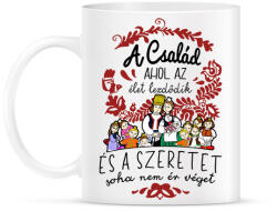 printfashion magyar népmese család - Bögre - Fehér (14347120)