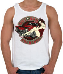 printfashion Hot road rockabilly - Férfi atléta - Fehér (51265)