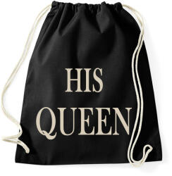 printfashion His Queen - Sportzsák, Tornazsák - Fekete (1137156)