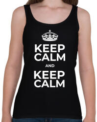 printfashion KEEP CALM - Női atléta - Fekete (10758036)