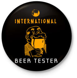 printfashion Sör tesztelő - Kitűző, hűtőmágnes - Fekete (3098327)