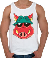 printfashion Vaddisznó - Férfi atléta - Fehér (4172979)