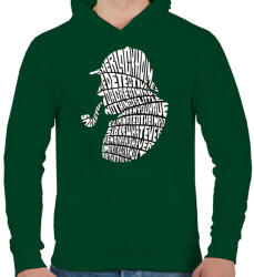 printfashion Holmes - Férfi kapucnis pulóver - Sötétzöld (161125)