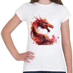 printfashion sárkány - Női póló - Fehér (13780558)