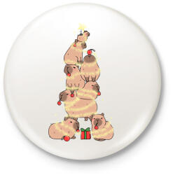 printfashion capybara karácsonyfa - Kitűző, hűtőmágnes - Fehér (15204941)