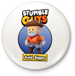 printfashion Gold Digger - Kitűző, hűtőmágnes - Fehér (15508317)