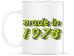printfashion made-in-1978-green-grey - Bögre - Fehér (790367)