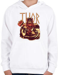 printfashion Thor - Gyerek kapucnis pulóver - Fehér (13218735)