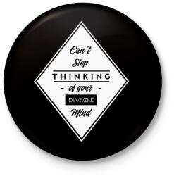printfashion Diamond mind - Kitűző, hűtőmágnes - Fekete (3102359)