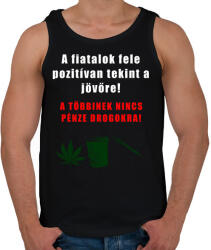 printfashion POZITÍV JÖVŐKÉP - Férfi atléta - Fekete (1806407)